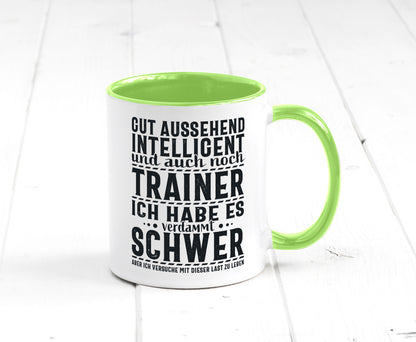Gut aussehender Trainer |gestrichelte Linie | Punkte lustiger Spruch Geschenk