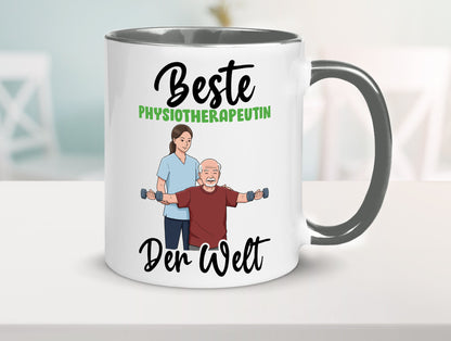 Beste Physiotherapeutin v3 lustig Humor Geschenkidee Geschenk Tasse