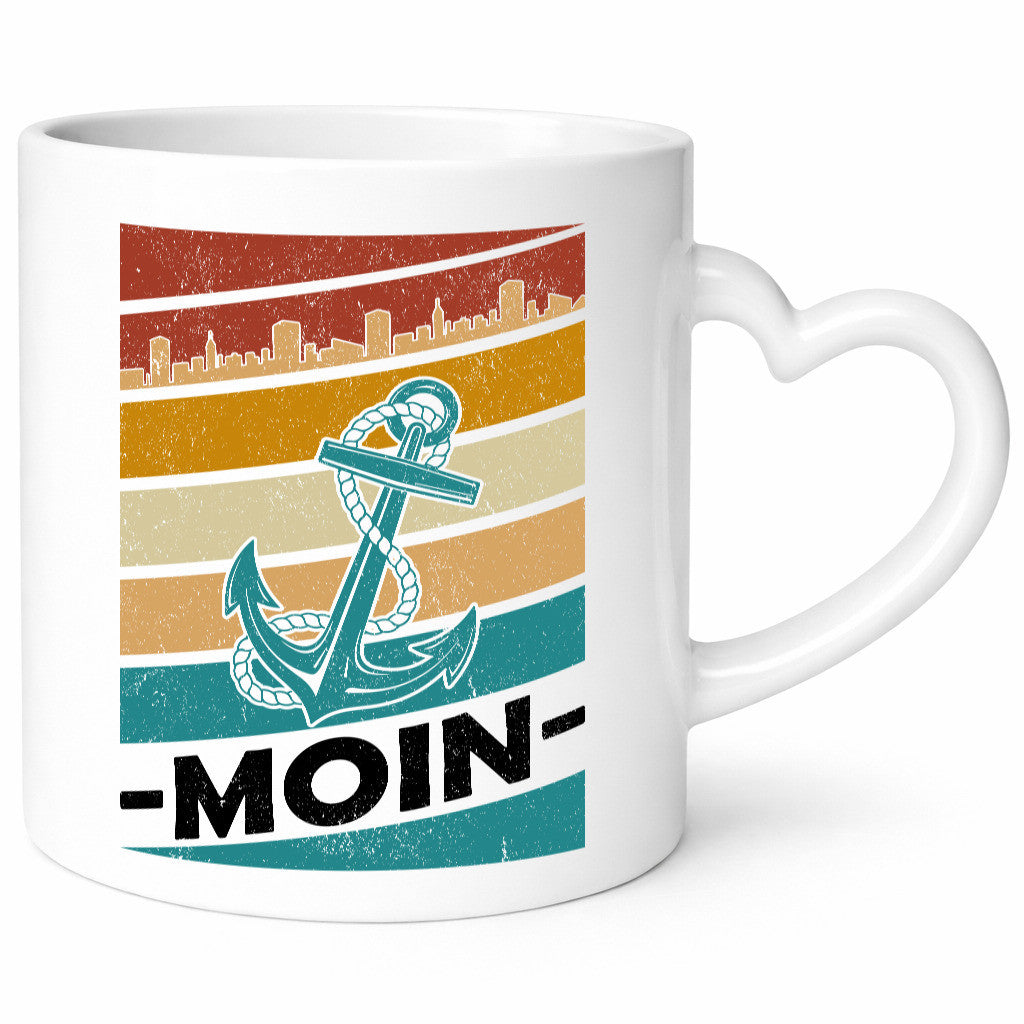 Moin | Kapitän Hafen Anker See Meer Segeln v2 Geschenk Humor Geschenkidee