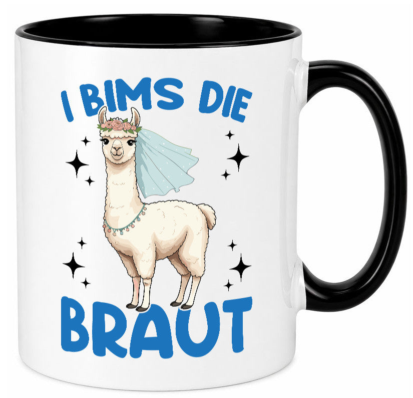 I Bims die Braut | Lama JGA Hochzeit lustig Humor Geschenkidee Geschenk Tasse
