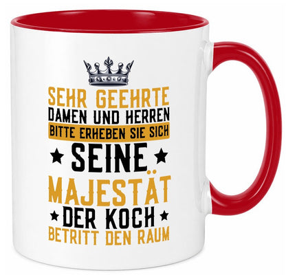 Seine Majestät der Koch | Küchenchef Restaurant Beruf Geschenkidee Arbeit Tasse