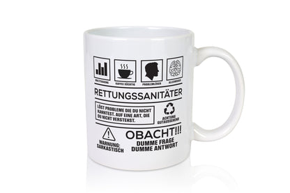 Achtung Probleme Rettungssanitäter | Sanitäter Geschenkidee Humor Tasse