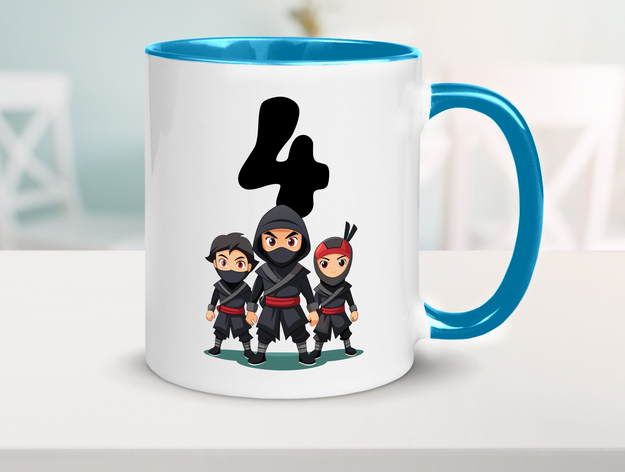 4. Geburtstag | 4 Jahre Ninja lustig Geschenkidee Geschenk Tasse