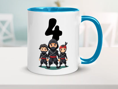 4. Geburtstag | 4 Jahre Ninja lustig Geschenkidee Geschenk Tasse