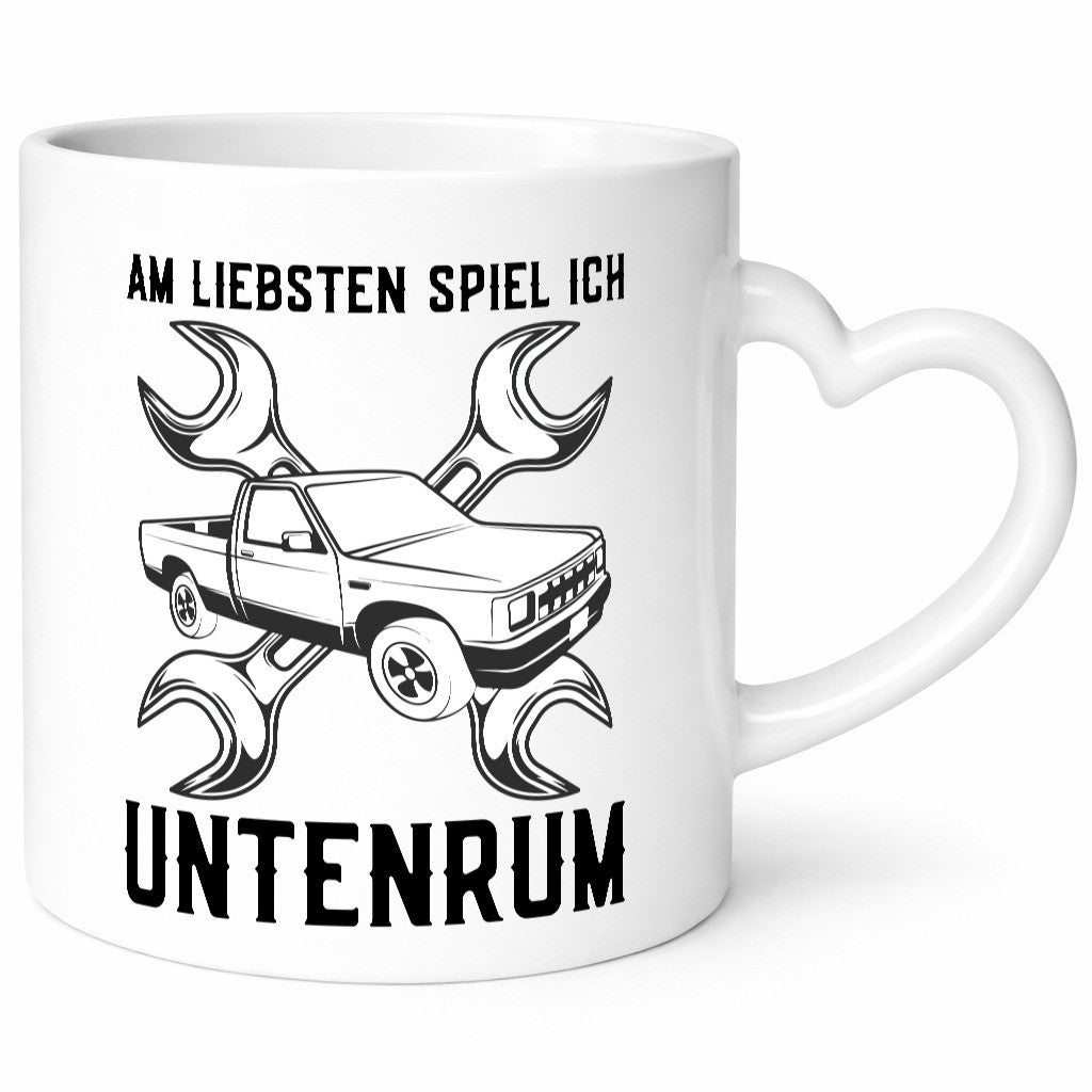 Spiele am liebsten untenrum | Werkstatt Mechaniker Tunen lustiger Spruch