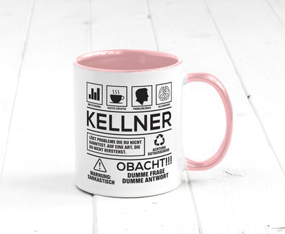 Achtung Probleme Kellner | kellnern Bedienung lustiger Spruch Geschenk Humor