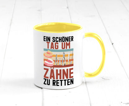 Ein schöner Tag um zähne zu retten | Zahnarzt Geschenk Humor Geschenkidee