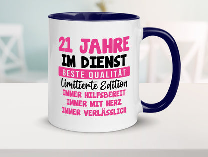 21 Jahre im Dienst | Jubiläum Arbeit v10 lustiger Spruch Geschenk Kollegen Büro