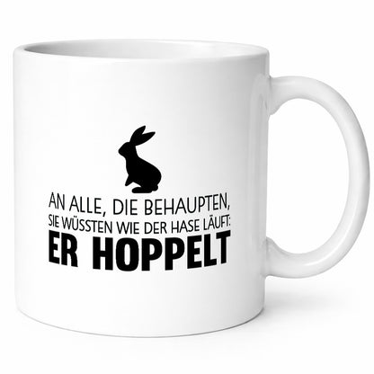 An alle die behaupten wüssten | Hasse Hoppeln lustiger Spruch Geschenk Humor