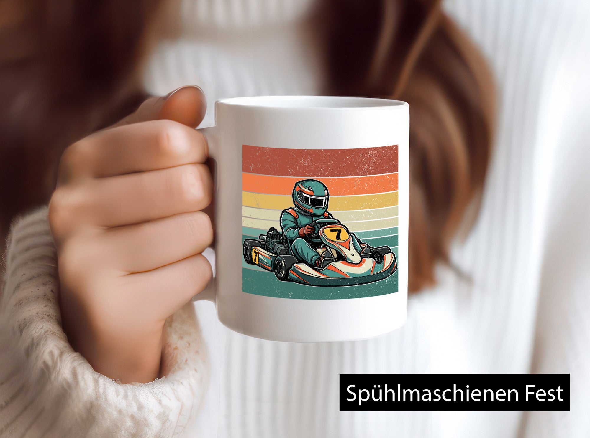 Cooles Go Kart | Retro lustiger Spruch Geschenk Humor Geschenkidee Tasse