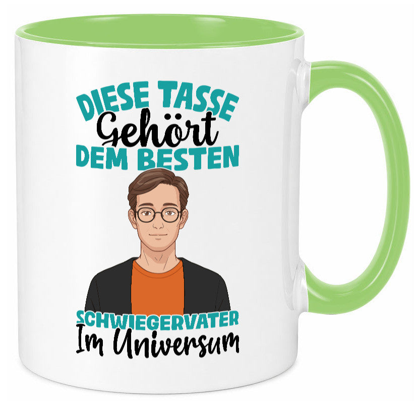 Im Universum: Schwiegervater |Schwiegersohn | Beziehung Geschenkidee Familie Tasse