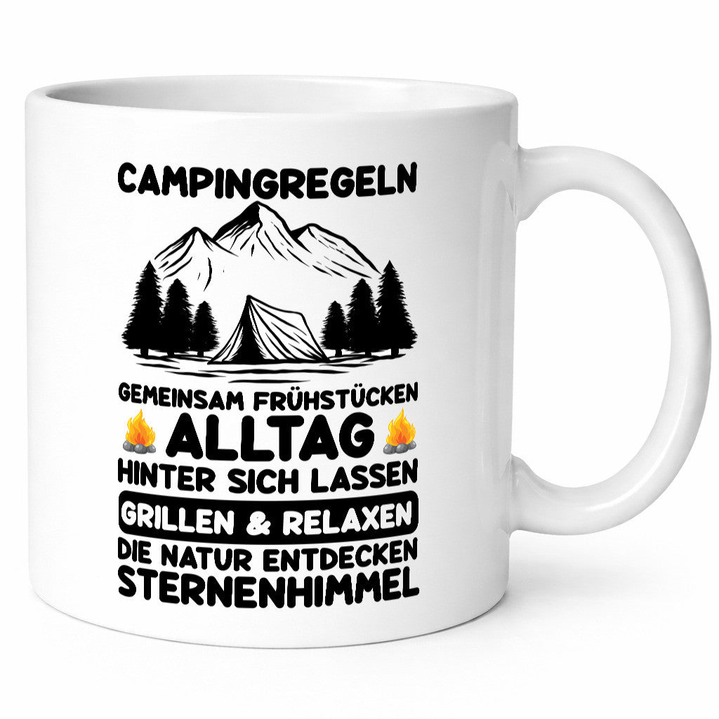 Campingregeln | Camping Grillen Relaxen Lagerfeuer Humor Geschenkidee Tasse