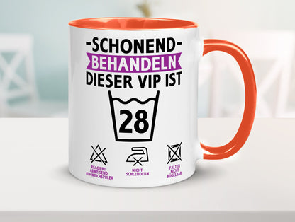 28 Geburtstag | schonend behandeln Jahre Humor Geschenkidee Tasse