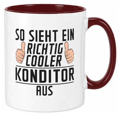 Richtig Cooler Konditor | Konditorei lustig Humor Geschenkidee Geschenk Tasse