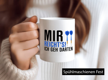 Mir reichts ich geh darten | Dart Dartspieler Dartpfeil Humor Geschenkidee Tasse