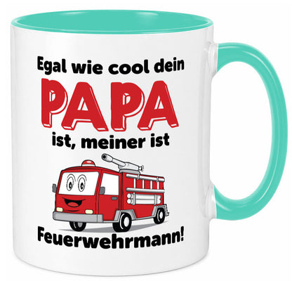 Cooler Papa | Feuerwehrmann Bester der Welt Humor Geschenkidee Tasse
