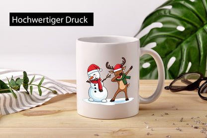 Dabbing Schneeman Rentier | Weihnachten v2 lustig Tierliebhaber Humor Geschenk