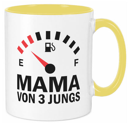 Mama von 3 Jungs | Muttertag Geschwister lustiger Spruch Geschenk Familie