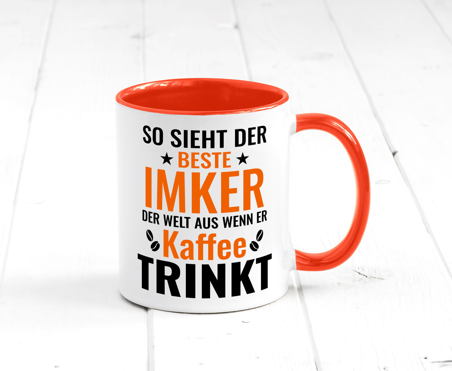 Kaffee trinkt: Imker | Imkerei lustiger Spruch Geschenk Humor Geschenkidee Tasse