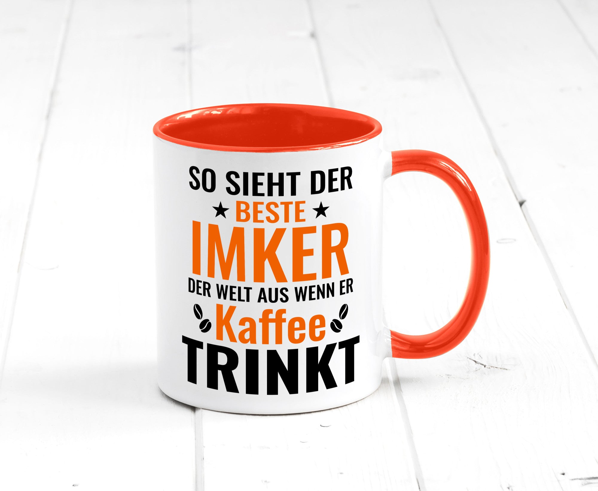Kaffee trinkt: Imker | Imkerei lustiger Spruch Geschenk Humor Geschenkidee Tasse