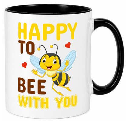 Happy Bee | Beziehung Tasse Freundschaft Bienen Humor Geschenkidee