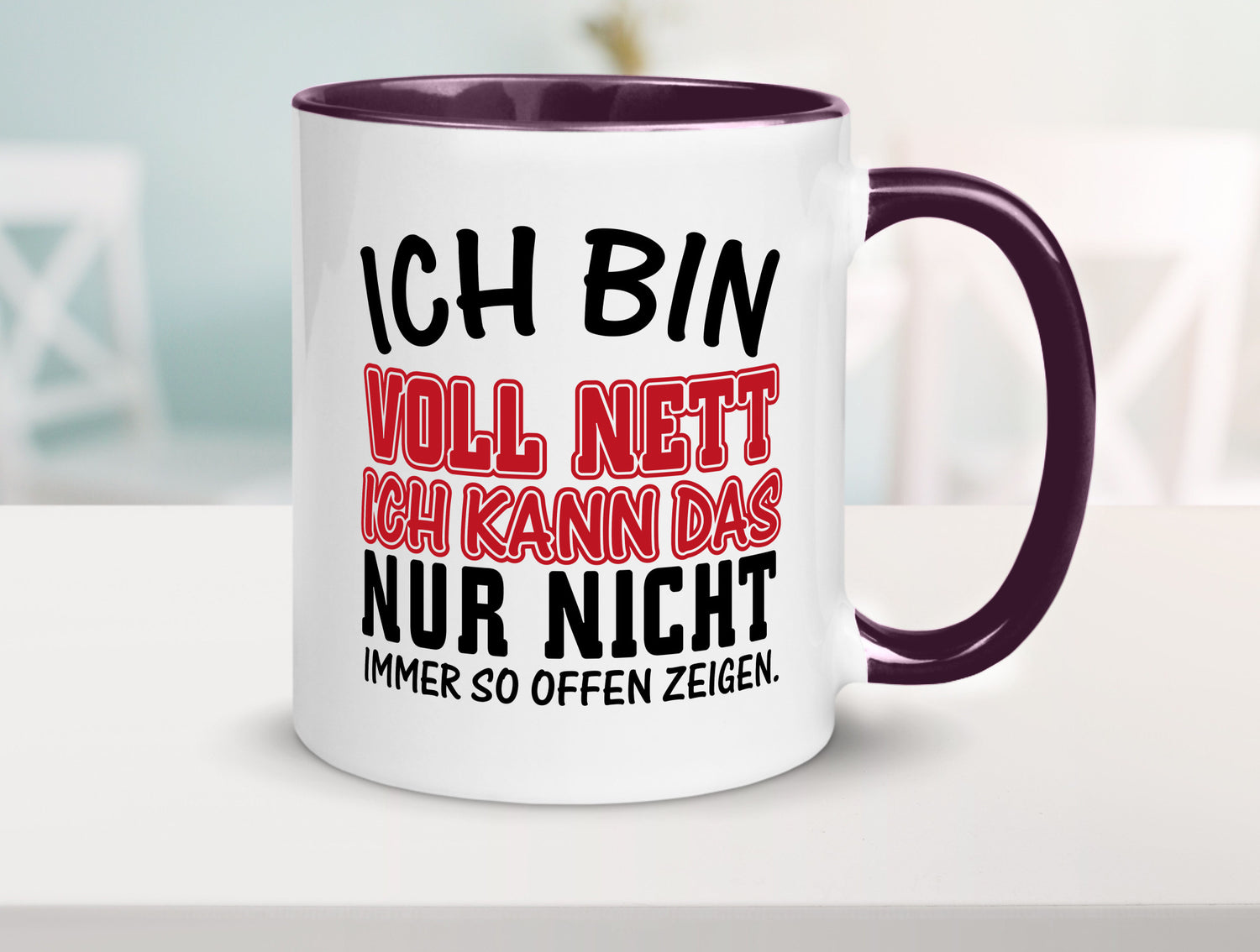Ich bin voll nett Geschenkidee Humor Tasse
