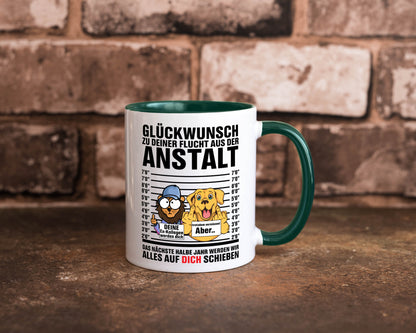 Glückwunsch zu deiner Flucht | Abschiedgeschenk v3 Geschenk Humor Geschenkidee
