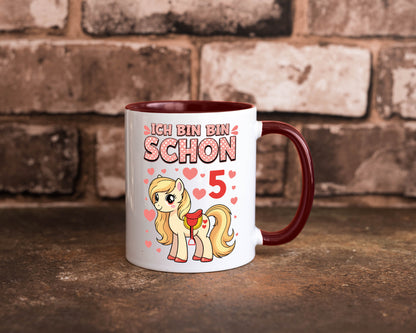 5. Geburtstag | 5 Jahre Mädchen Reiten Pony Humor Geschenkidee Tasse