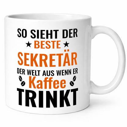 Kaffee trinkt: Sekretär | Büro Geschenkidee Arbeit Kollegen Humor Tasse