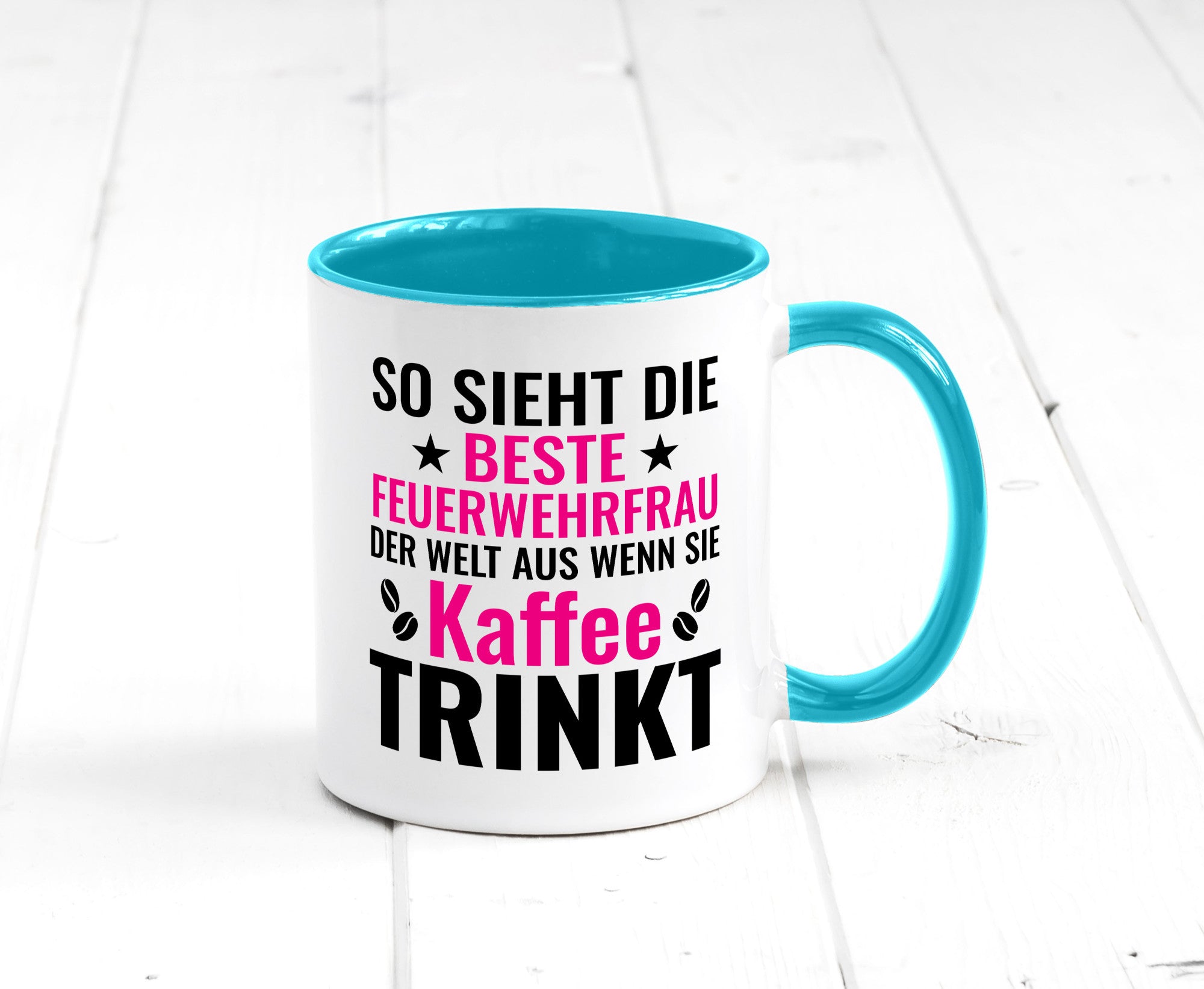 Kaffee trinkt: Feuerwehrfrau | Feuerwehr Geschenkidee Humor Tasse