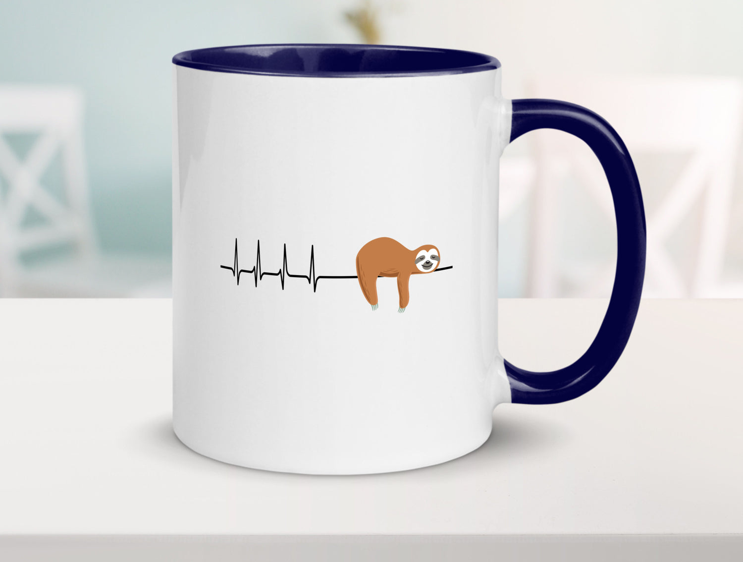 Herzschlag Faultier | Faulheit Morgenmuffel faul Humor Tierliebhaber