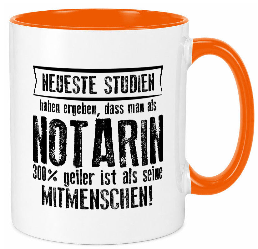 Neuste Studien: Notarin | Juristin lustig Humor Geschenkidee Geschenk Tasse