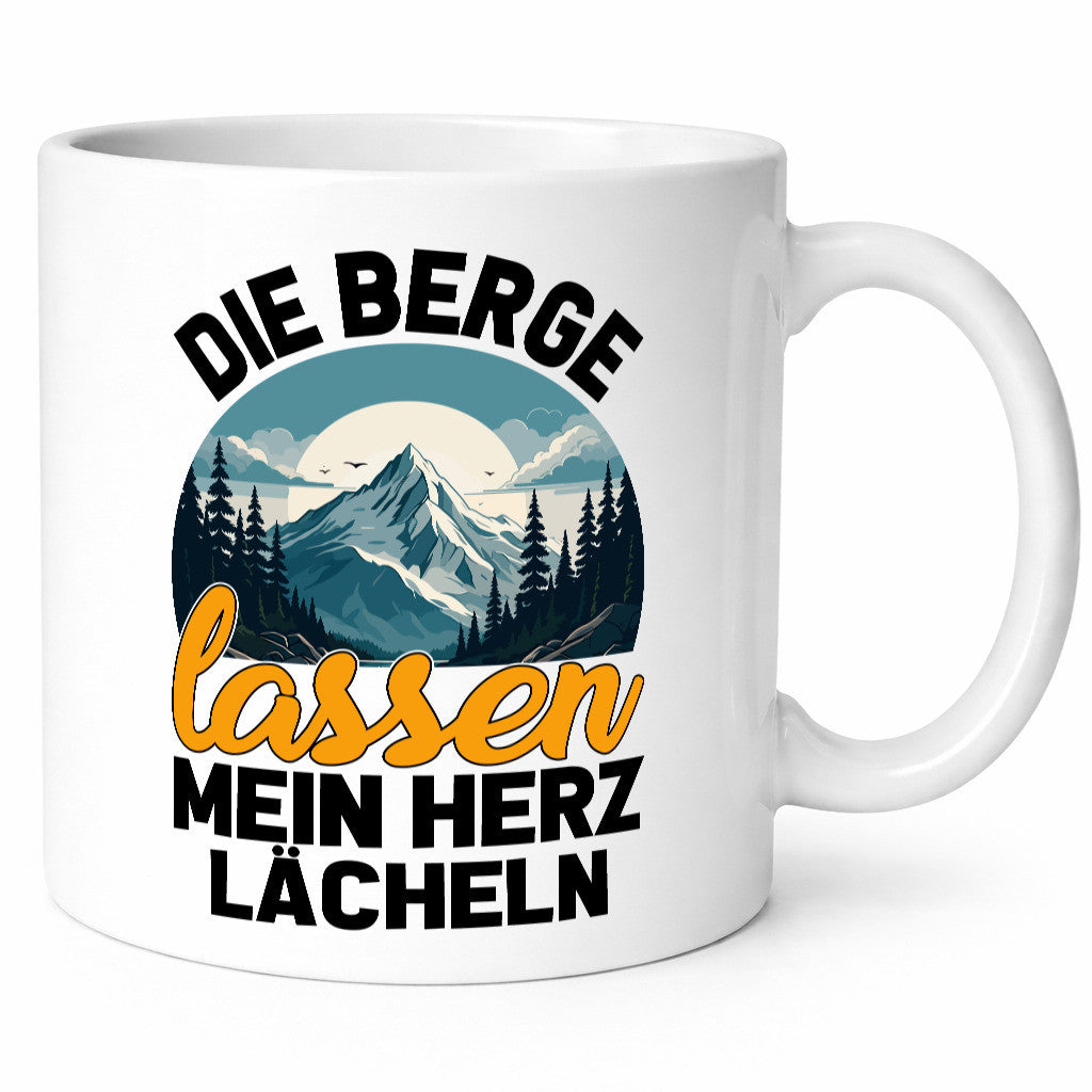 Berge lassen mein Herz lächeln | Wandern Humor Geschenkidee Tasse