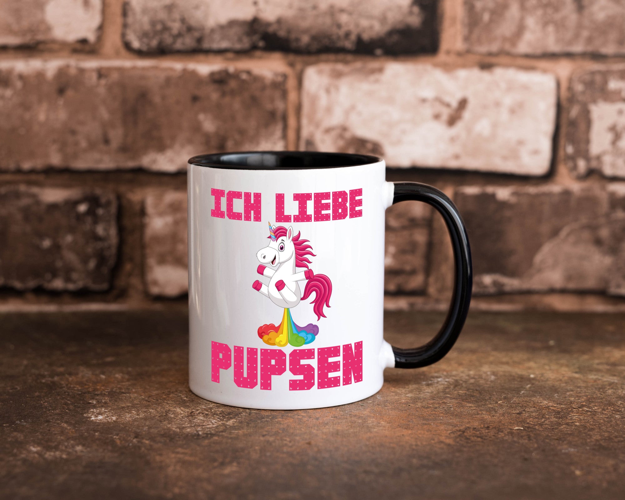 Ich liebe pupsen | Einhorn Pups lustiger Spruch Humor Geschenkidee Tasse