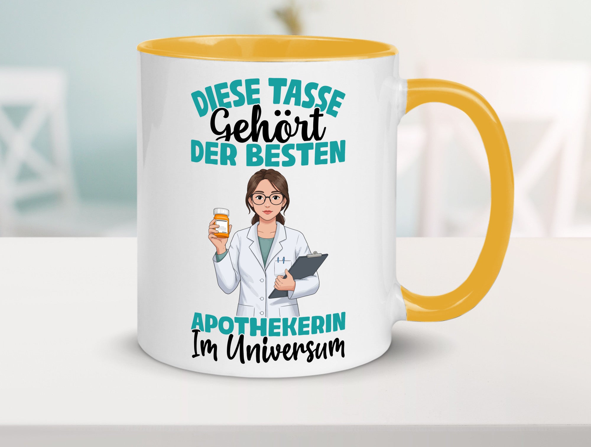 Im Universum: Apothekerin | Apotheke Pharmazie lustiger Spruch Geschenk Humor