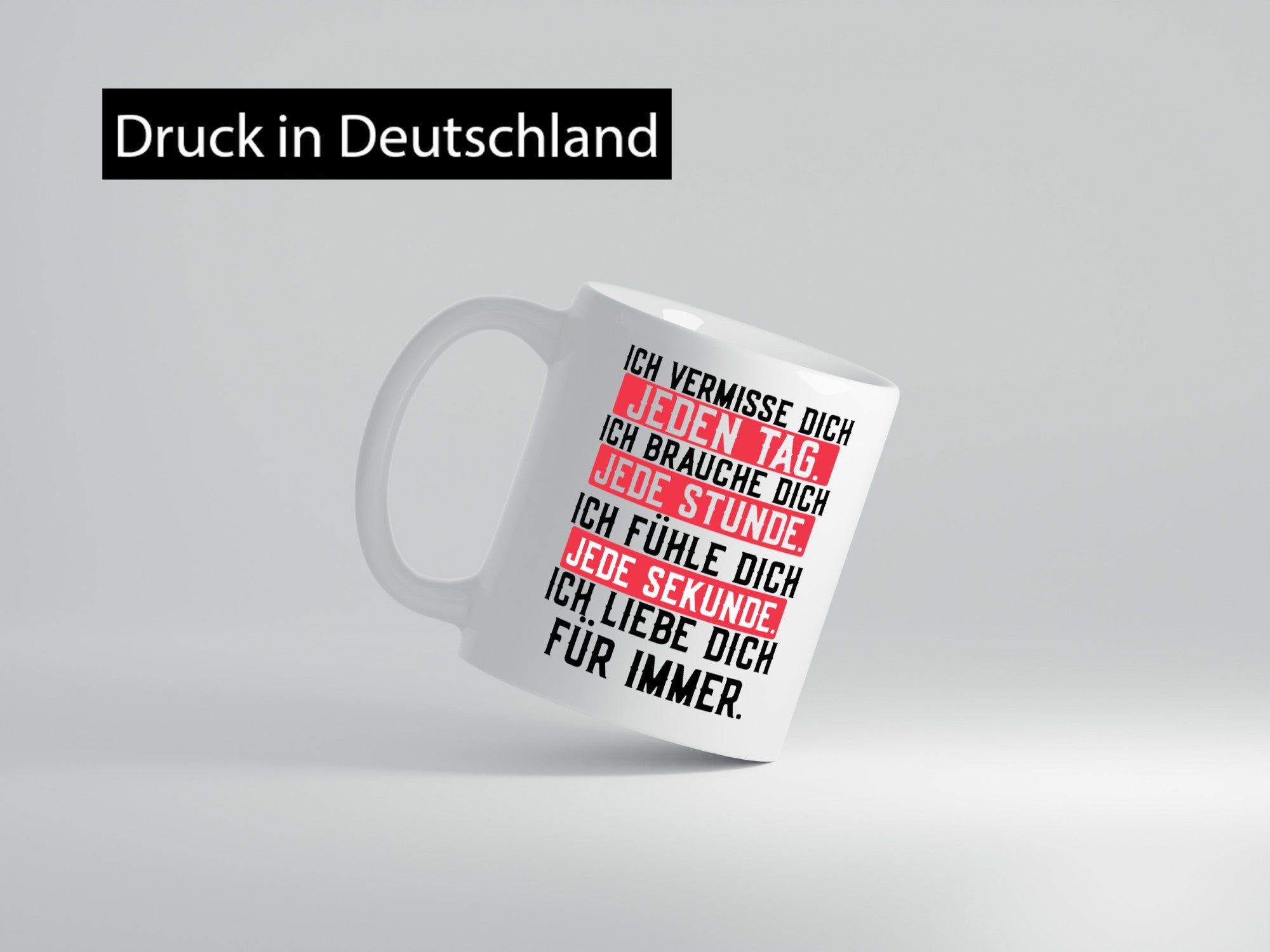 Ich vermisse dich | lieber Spruch Ehe Freund Freundin Geschenkidee Humor Tasse