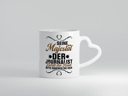 Der Jounalist betritt den Raum erheben sie sich Geschenk Humor Geschenkidee