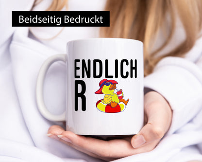 Endlich Rente | Rentner Ehepartner Ente lustiger Spruch Geschenk Ruhestand