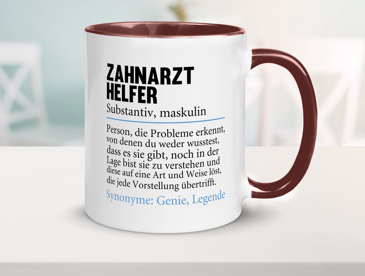 Zahnarzthelfer | Spruch Humor Zahnmedizin Geschenkidee Tasse