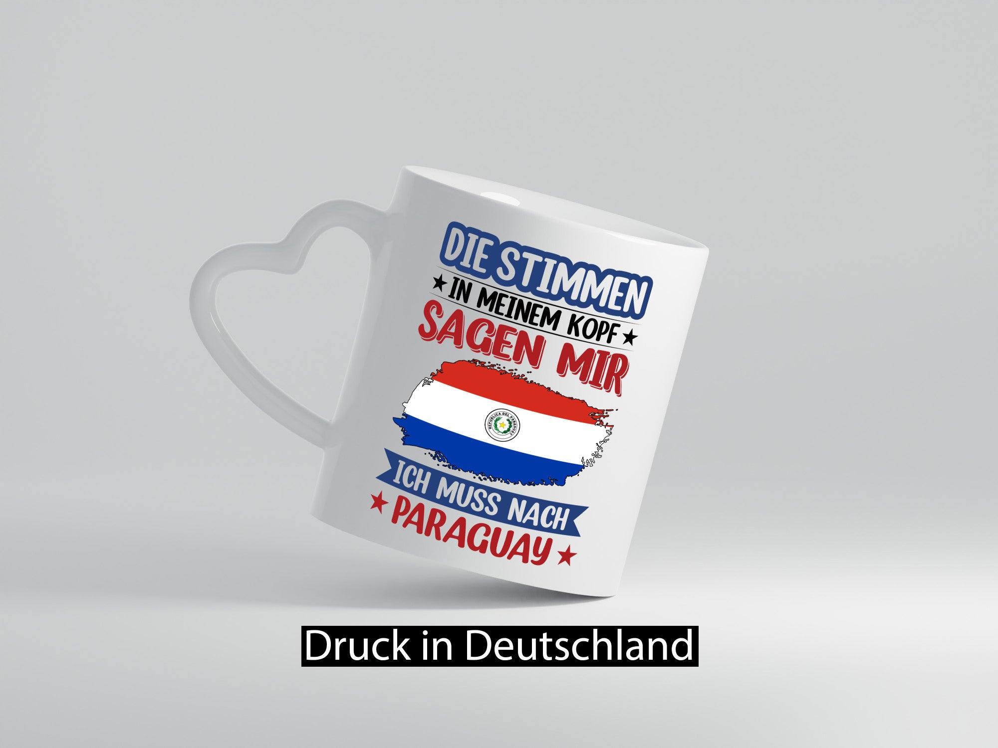 Paraguay | Urlaub Stimmen in meinem Kopf Traumland v2 Geschenkidee Humor Tasse