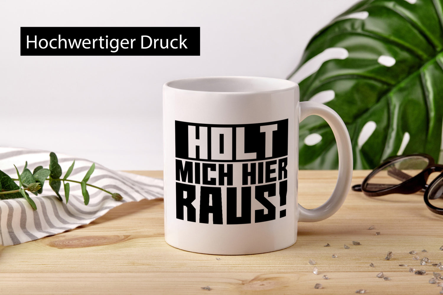 Holt mich hier raus | lustiger Spruch Arbeit Büro Job Geschenk Kollegen Tasse