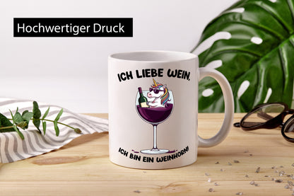 Ich bin ein Weinhorn | JGA Junggesellinnenabschied v2 lustig Humor Geschenkidee