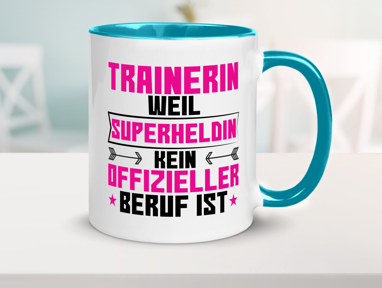 Superheldin Trainerin | Sportverein Humor Geschenkidee Tasse