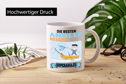 Die besten Angler heißen Superangler Geschenk Humor Geschenkidee lustiger
