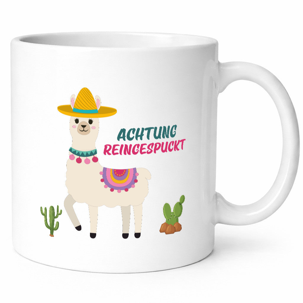Achtung Reingeguckt | Lustiges Lama lustig Humor Geschenkidee Geschenk Tasse