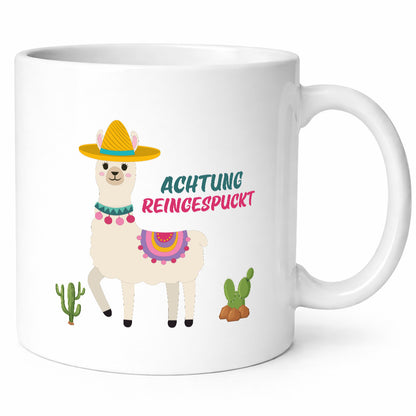 Achtung Reingeguckt | Lustiges Lama lustig Humor Geschenkidee Geschenk Tasse