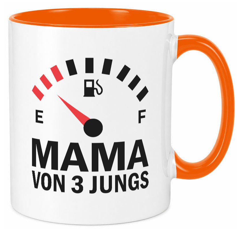 Mama von 3 Jungs | Muttertag Geschwister lustiger Spruch Geschenk Familie