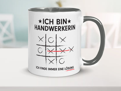 Löse Probleme: Handwerkerin | Handwerkerinnen Humor Geschenkidee Tasse