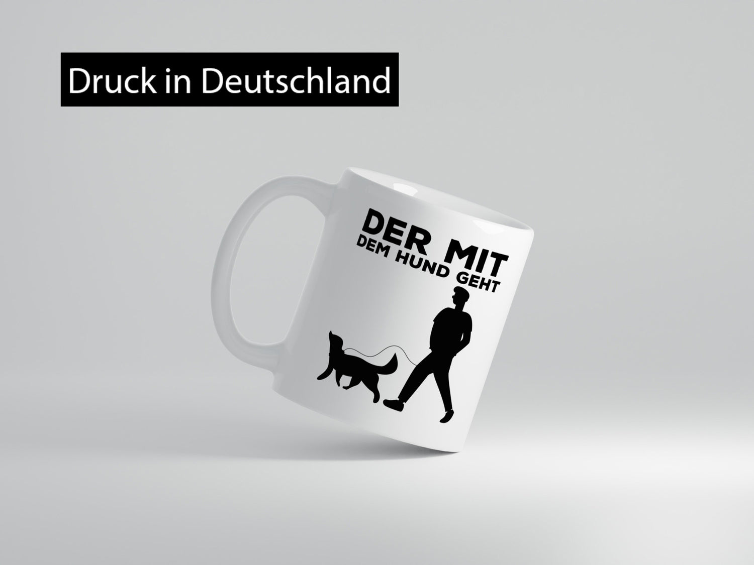 Der mit dem Hund | Hundebesitzer Tasse Spaziergang Geschenk Tierliebhaber Humor