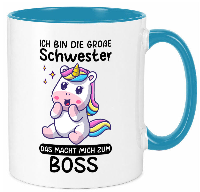 Große schwester macht mich zum Boss | Einhorn Geschwister lustiger Spruch
